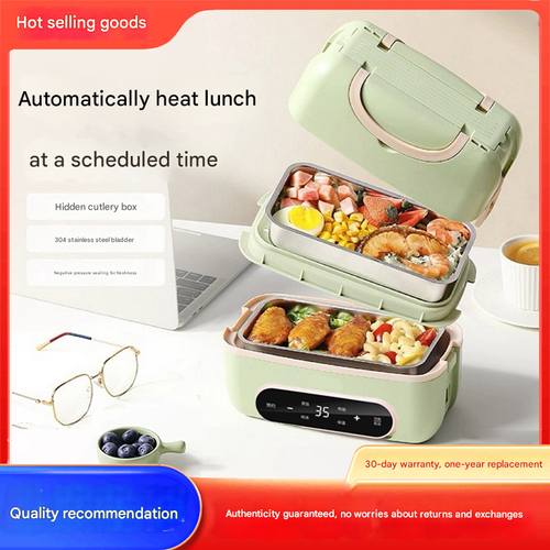 Compact Electric Lunch Box for One - Portable 2-in-1 Steamer & Cooker, Travel-Friendly Food Warmer for Business Trips, Essential for Office Workers & Solo Lifestyles, On-the-Go Meal Prep Tool