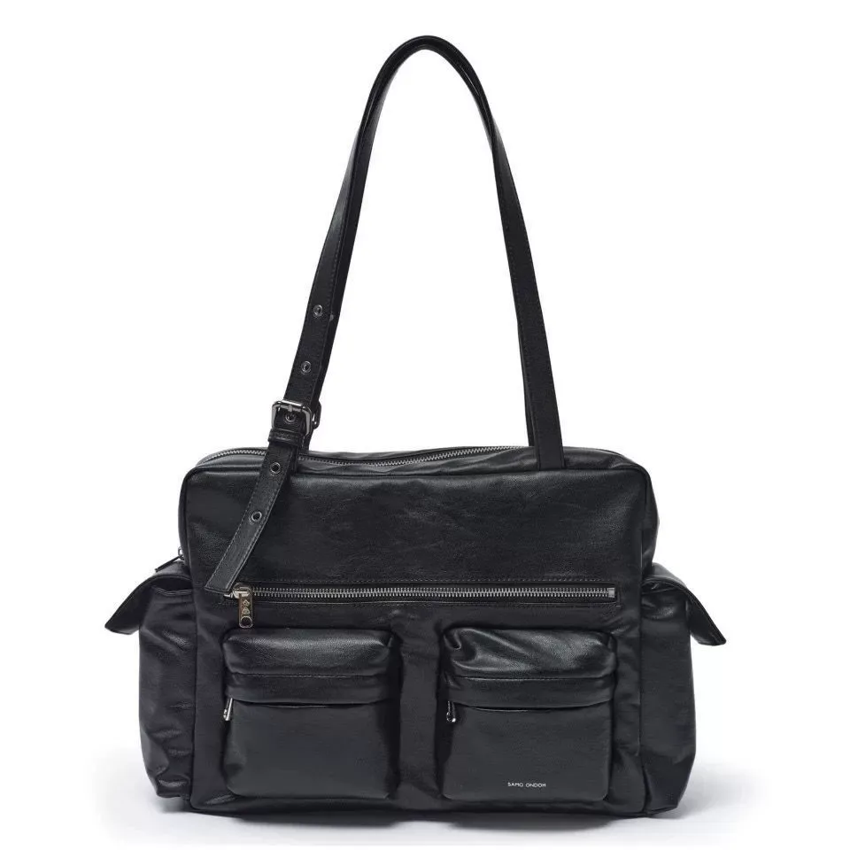 Samo Ondoh Korean Fashion Women's Armpit Motorcycle Shoulder Bag - Multi-Pocket Design, Adjustable Crossbody Bag, Stylish Ladies' Handbag for Daily Outfits & Casual Occasions