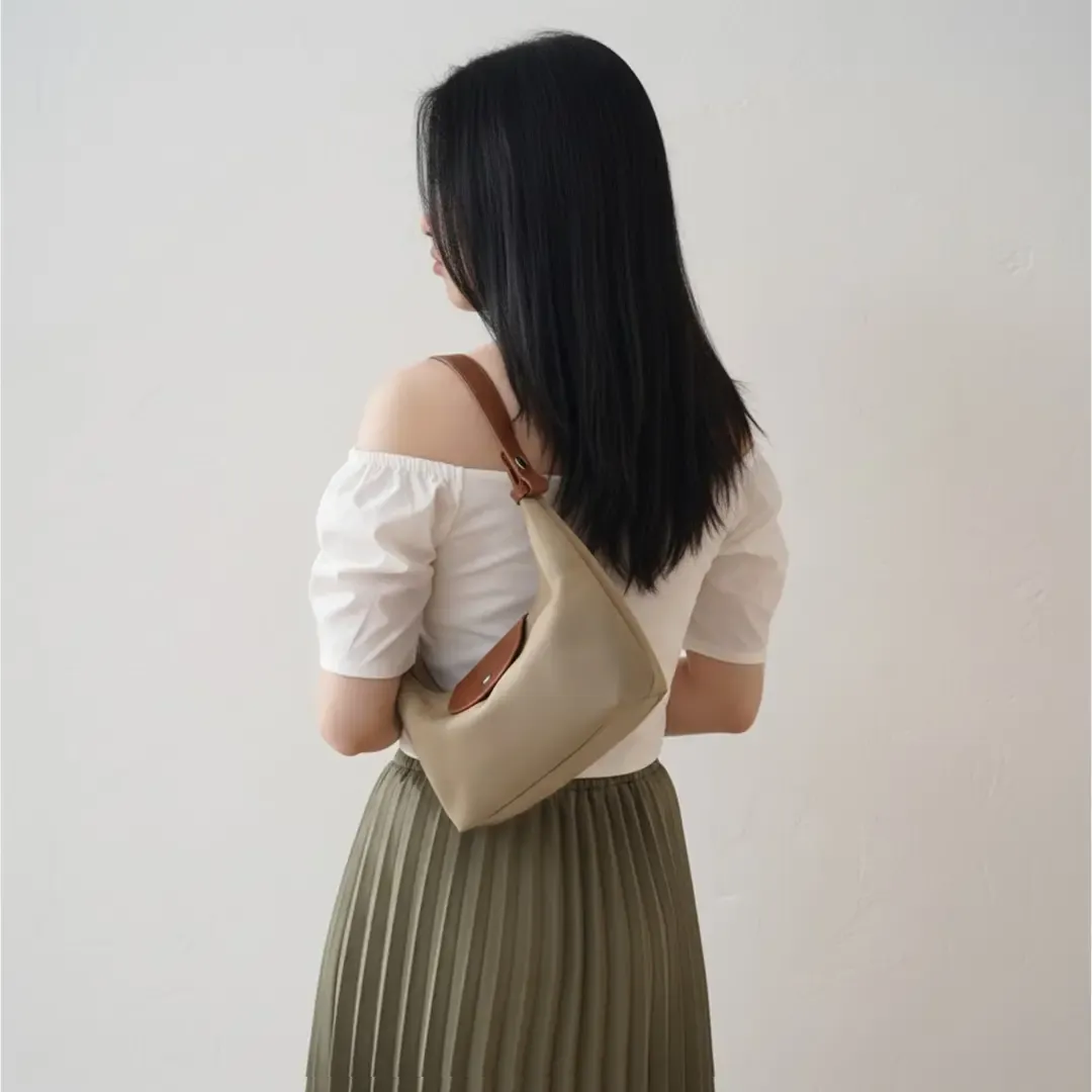 Fashion Crescent Bag Lightweight Durable Nylon Handbag with Adjustable Strap Satchel for Versatile Use in Multiple Colors Stylish Essential Companion