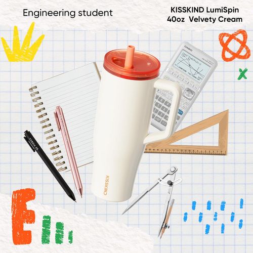 40oz Tumbler – Clear Lid, Leakproof & Aesthetic Cup, Unique Hidden Straw Tumbler for Desk & Travel