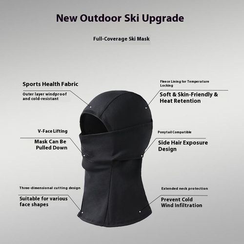 Hollow Out Full Face Mask, Breathable Face Cover, High Elasticity Face Mask for Motorcycle Bicycle, Sports & Outdoor Clothing Accessories, Windproof Face Mask