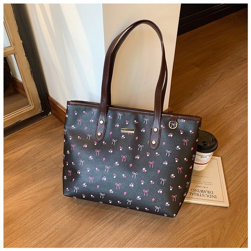 Women's Elegant Floral Bow Pattern Handbag, personality versatile Daily Shoulder Bag, simple exquisite Casual Fashion High quality Daily Commuter Bag, Casual Handbag Satchel, Casual crossbody bags