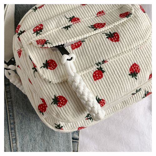 Women's Corduroy Shoulder Bag with Zipper Crossbody Bag for Daily Use Adjustable Strap Korean Style Casual Messenger Bag 2025 Fashion
