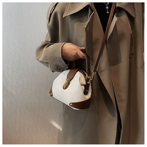 Women's Elegant Colorblock Handbag, Fashionable PU Leather Crossbody Bag, Casual Trendy Versatile High-end Commuting Bag
