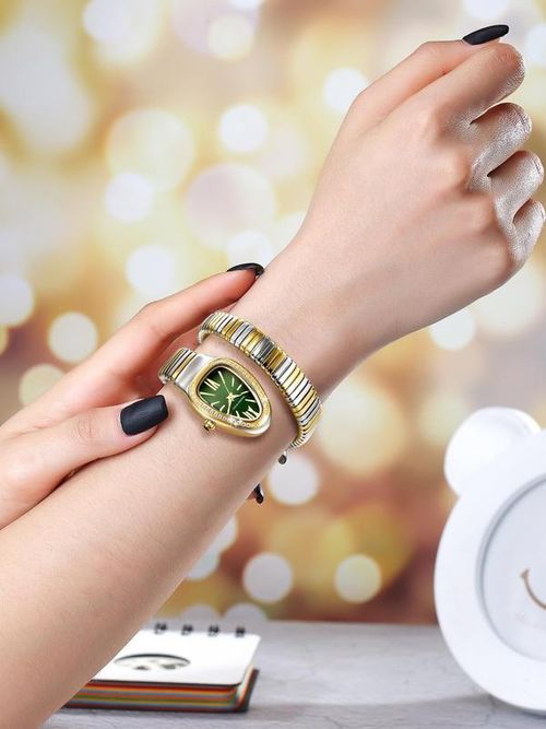 Women's Elegant Snake Design Rhinestone Decor Quartz Watch, Fashionable Wristwatch for Women & Girls, Trendy All-match & Exquisite Watch for Birthday Gift with Box, Fashionable Analog Watch
