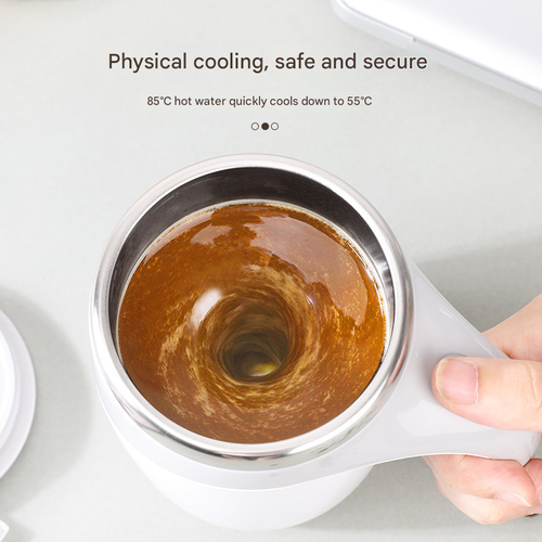 New 304 Stainless Steel Lazy Coffee Stirring Cup | Automatic Magnetic Rotating Electric Milk Mug | Premium Self-Stirring Mug for Office & Home