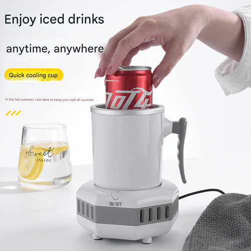 Fast Cooling Cup - Portable Mini Drink Chiller for Office & Dorm Room, Cools Beer Beverages Milk Quickly, Personal Cold Drink Container for Daily Use
