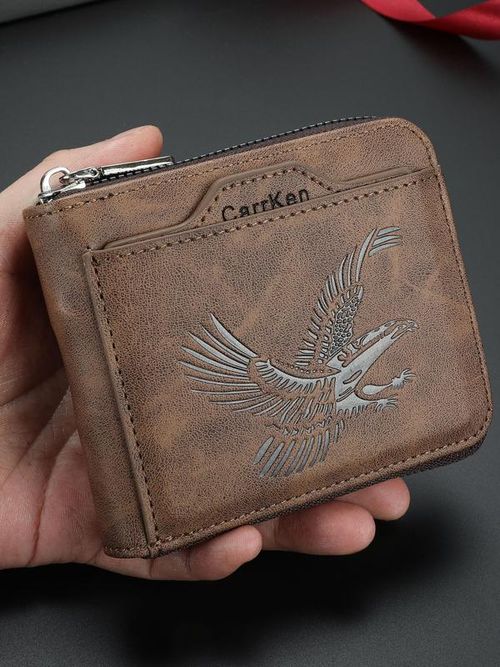 Men's Vintage Eagle Embossed Short Wallet, Business Multi Card Slot Wallet, Casual Trendy Wallet for Work & Daily Use, Business Fashion Wallet