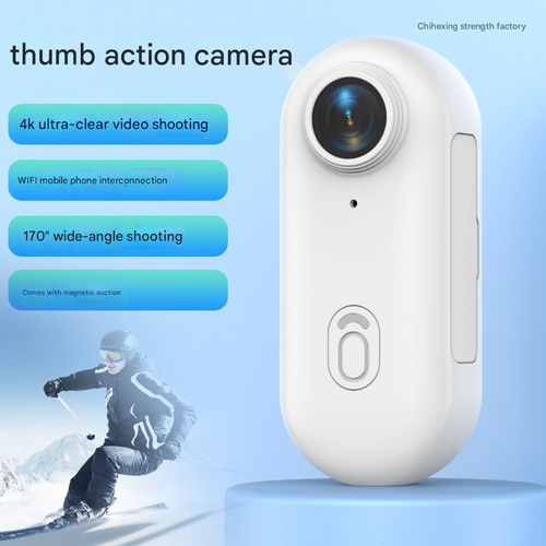 New 4K Thumb Action Camera | Ultra-Portable Outdoor Sports Camera for Cycling, Diving, Hiking | Pet POV First-Person View Camera with WiFi | Pocket-Sized Waterproof Video Recorder