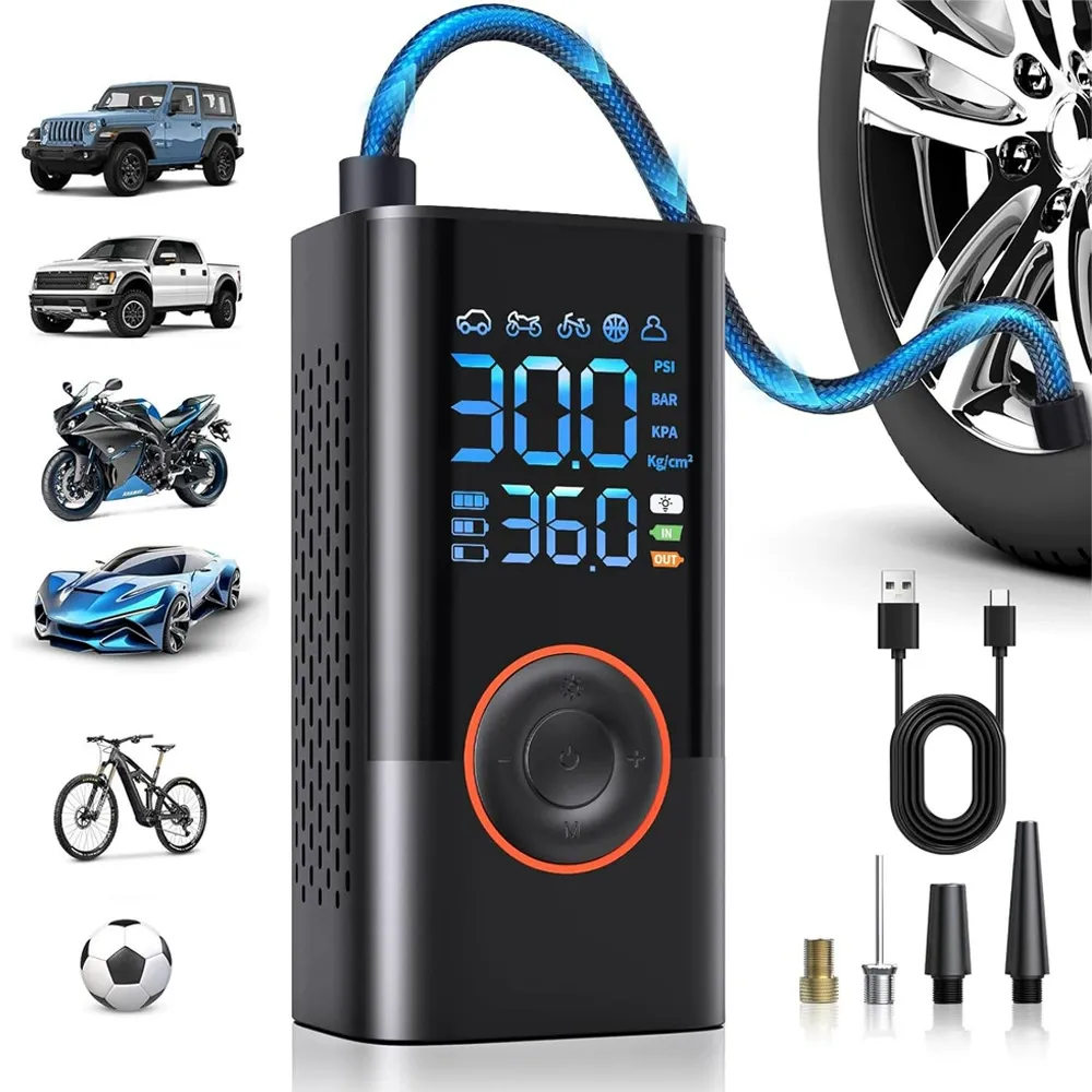 Hot Sale Wireless Car Tire Inflator | Smart Electric Portable Air Pump | Off-Road Vehicle & Bicycle Tire Inflation Pump