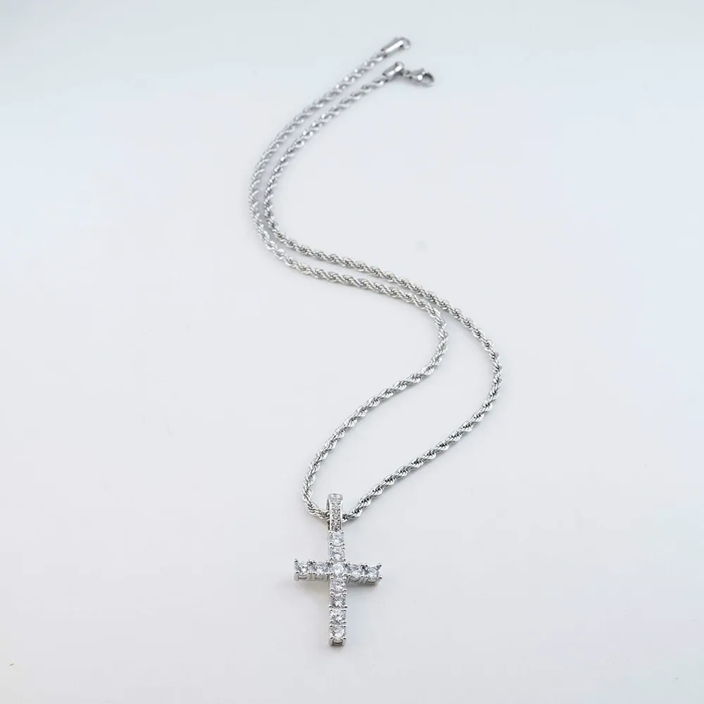 Men's American Style Cross Necklace Pendant - Premium Minimalist Hip Hop Trendy Accessory, Casual Fashion Bestseller