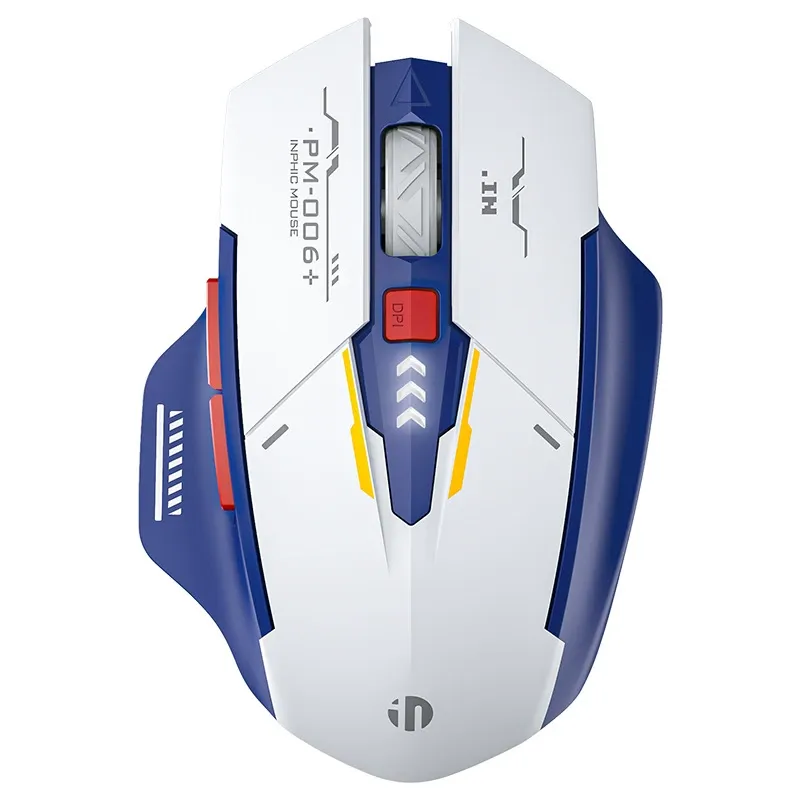 INPHIC F9 Mecha Version Wireless Mouse - Silent Click Rechargeable Mouse, Ergonomic Design for Office & Gaming, Quiet Wireless Mice with Long Battery Life