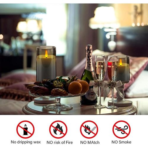 Battery Required Flickering Flameless Candle Light, Remote Control Realistic Smokeless Candle Lamp, Desk Decorative Candle Light for Home Decor