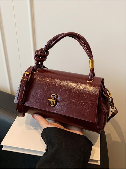 Simple Versatile Small Satchel Bag, Casual Flip Cover Clutch for Shopping & Commuting, Stylish Crossbody Shoulder Bag, Crossbody Clutch Purse