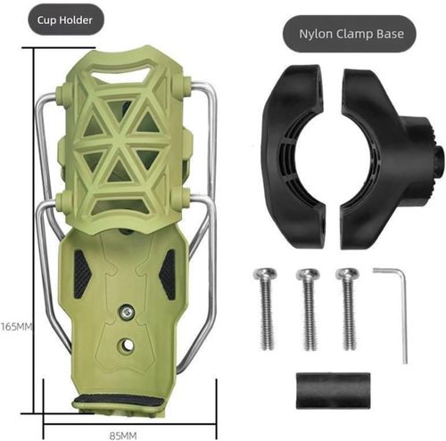 Self-Adjusting Cup Holder, 360° Rotatable Auto-Lock Self Adjusting Cup Holder, Bike Cups Holders Drink Holders, Adjustable Handlebar Crash Bar Mount Cups Cage for Cycling, Motorcycles