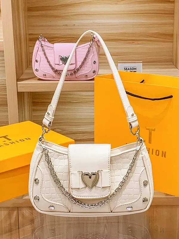 Bestselling 2025 New Heart-shaped Armpit Bag - Cute-Edgy Girly & Y2K Vibe, High-End Versatile Shoulder & Crossbody Purse, Perfect for Fashionable Girls & Trendy Ladies