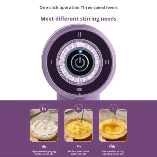 Electric Hand Whisk with USB Charging, Multi-Functional Kitchen Gadget for Baking & Mixing, Cordless Kitchen Mixer