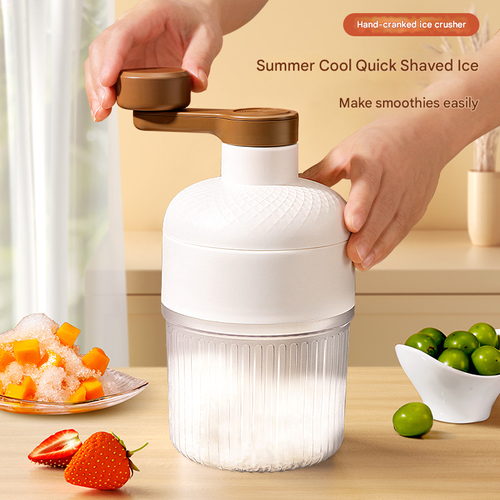 2025 New Manual Ice Shaver | Portable Hand-Cranked Snow Cone Maker | No-Electricity Shaved Ice Machine | Home & Street Vending Use | Includes 2 Ice Trays