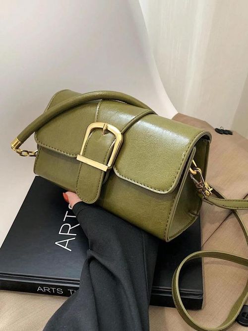 Women's Fashionable Solid Color Purse Shoulder Bag, Casual Versatile PU Leather Crossbody Bag for Daily Used, Trendy High-quality Daily Commuting Bag