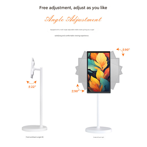 21.5-inch Smart Portable Screen with Battery - Wireless All-in-One Live Streaming Machine, Mobile Smart TV for Home & On-the-Go, Versatile Companion Display for Entertainment & Work