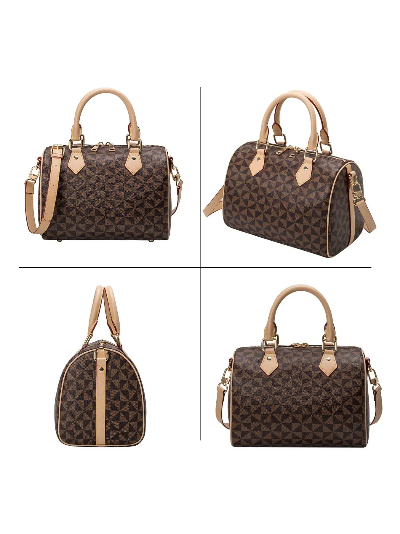 Fashionable Geometric Pattern Crossbody Bag, Lightweight Zipper Shoulder Bag with Adjustable Strap, Trendy All-match Commuter Bag for Daily Used, Purse Women, Unique Bags, Everyday Bags, Sling Purse, Adjustable Strap Satchel, Fashionable Patterned Bag