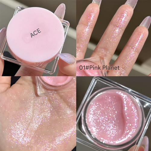 CAPPUVINI Glitter Broken Diamond Eyeshadow Creamy Potato Texture Liquid Highlighter Shimmer Sparkle Makeup