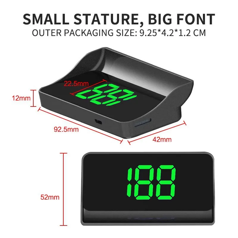 Head up Display Car GPS Digital Speedometer Car Truck Motorcycle Head Up Display Odometer HUD MPH Car Tools Accessory