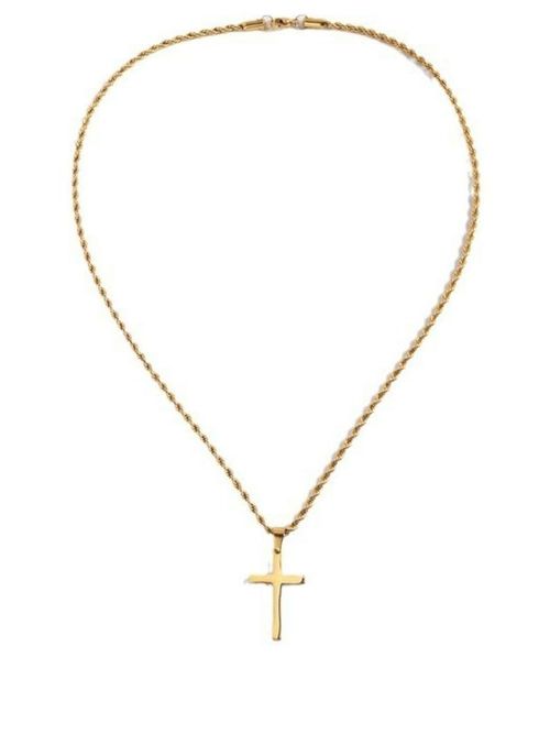 Men's Stainless Steel Cross Pendant Necklace, Fashion Jewelry for Party, Daily Clothing Decor, Trendy All-match & Exquisite Jewelry for Birthday Gift, Exquisite Chain Jewelry