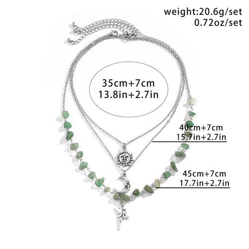 Women's Boho Style Beaded & Pendant Multilayer Necklace As Gifts, Fall Vintage Trendy Beaded & Pendant Necklace, Star Necklace, Fashion Jewelry Accessories for Women As Gift without Box, Statement Necklace, Bohemian Jewelry