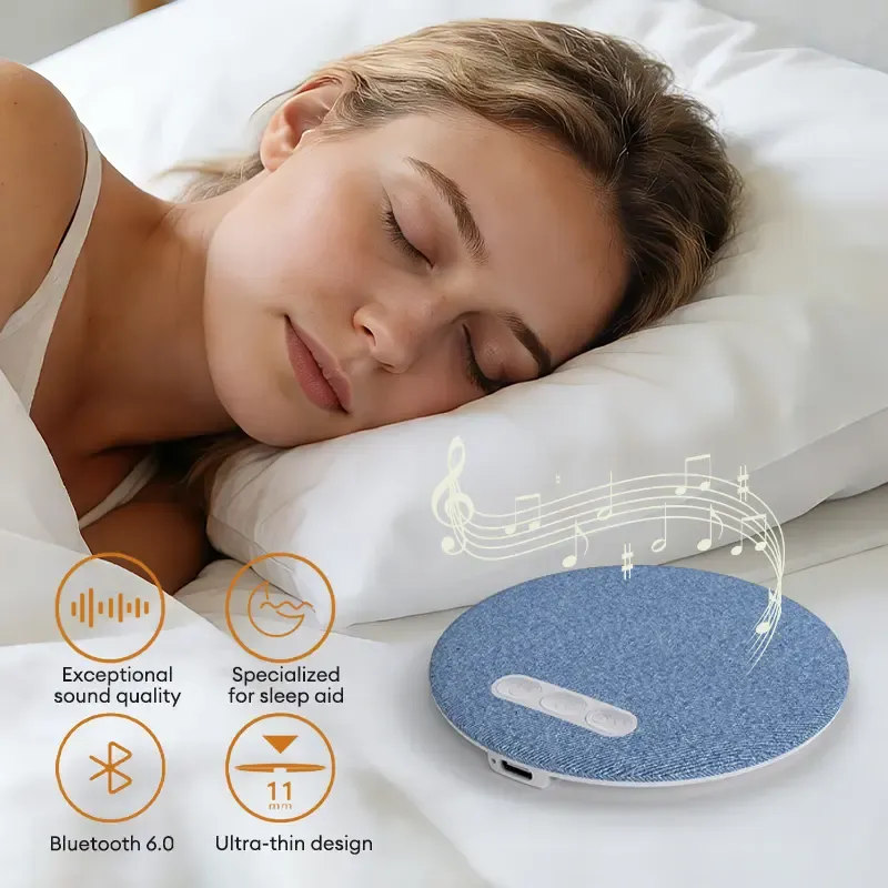 S1 Ultra-Thin Bluetooth Pillow Speaker with Bluetooth 6.0, 3D White Noise, Soft Immersive Sound Field, Air Conduction Audio Design, Pillow Speaker for Bedtime Music & Audiobooks, Headphone-Free Sleep Sound, Compatible with Android & iOS Connection