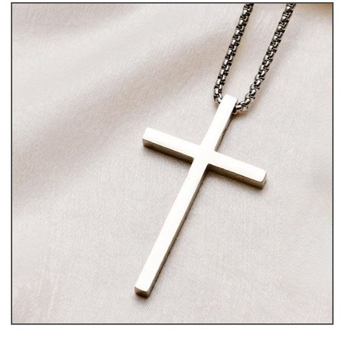 Stainless Steel Cross Necklace for Men and Women (Unisex), Mens Necklaces with 2.5mm Cross Chain  Stainless Steel Cross Necklace