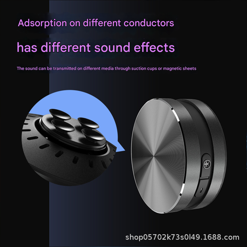 New Metal Waterproof Bone Conduction Bluetooth Speaker | Portable Magnetic Resonance Mini Speaker | Creative Gift with Suction Cup for Home & Bathroom
