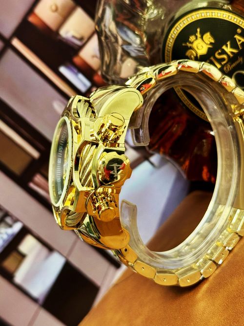 Men's Punk Style Round Dial Quartz Watch, Stylish Watch, Fashion Watch for Party, Daily Decor, Trendy All-match & Exquisite Watch for Birthday Gift with Box