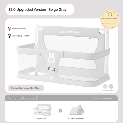Leeoeevee Baby Crib - Newborn Multifunctional Portable Bassinet, Travel-Friendly Mobile Baby Bed with Safety Rails, Co-Sleeping Infant Bed