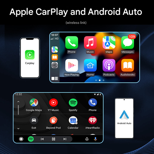 New Android Auto & Wireless CarPlay Car Navigator - 7-Inch PND Portable GPS, Built-in MP5 Player, Car Navigation Device with Wireless Connectivity, Easy-to-Install Portable Car Electronics for All Vehicles