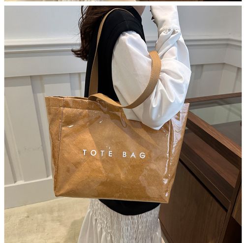 Women's Solid Color Tote Bag, Fashionable Large Capacity Tote Shoulder Bags for Work & Daily Used, Casual Trendy Versatile High-quality Daily Commuting Bag, Textured Commuter Bag