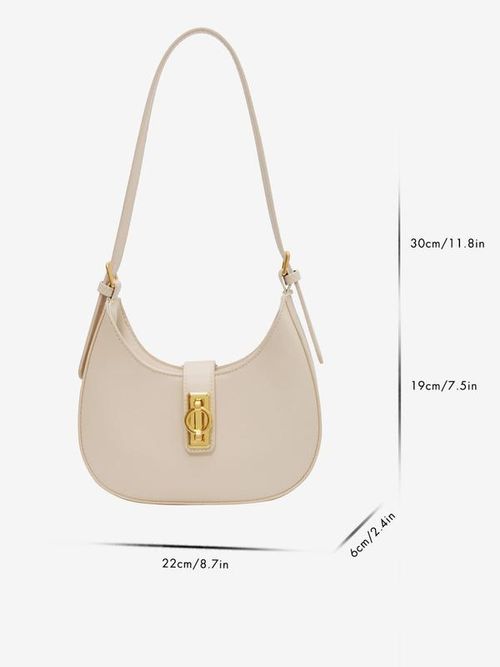 Women's Elegant Matching Solid Color Shoulder Bag, Fashion All-match Underarm Bag, Casual Trendy Half Moon Bag for Daily Used, Crossbody Purses