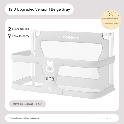 Leeoeevee Baby Crib - Newborn Multifunctional Portable Bassinet, Travel-Friendly Mobile Baby Bed with Safety Rails, Co-Sleeping Infant Bed