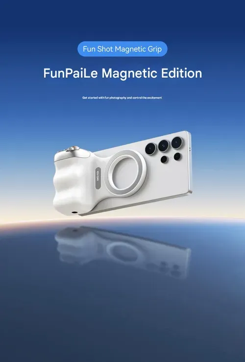 Magnetic camera handle for mobile phone, wireless Bluetooth camera, beauty and anti-shake