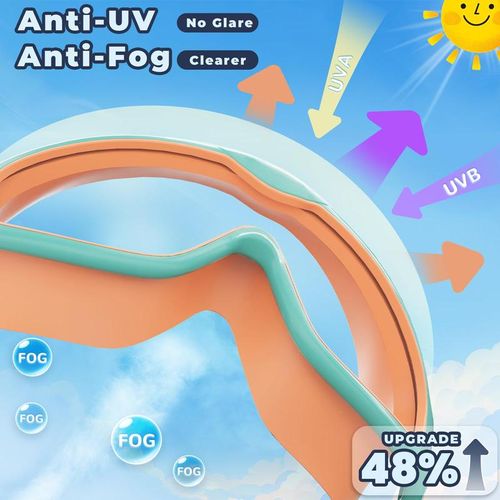 2 Pack Kids Swim Goggles for 3-15 UV Protection Anti-Fog High Definition Waterproof Adjustable Goggles for Boys and Girls - Safety anti-uv swimming goggles swim glass anti-fog swimming goggles Swimminggoggles Nose Clip