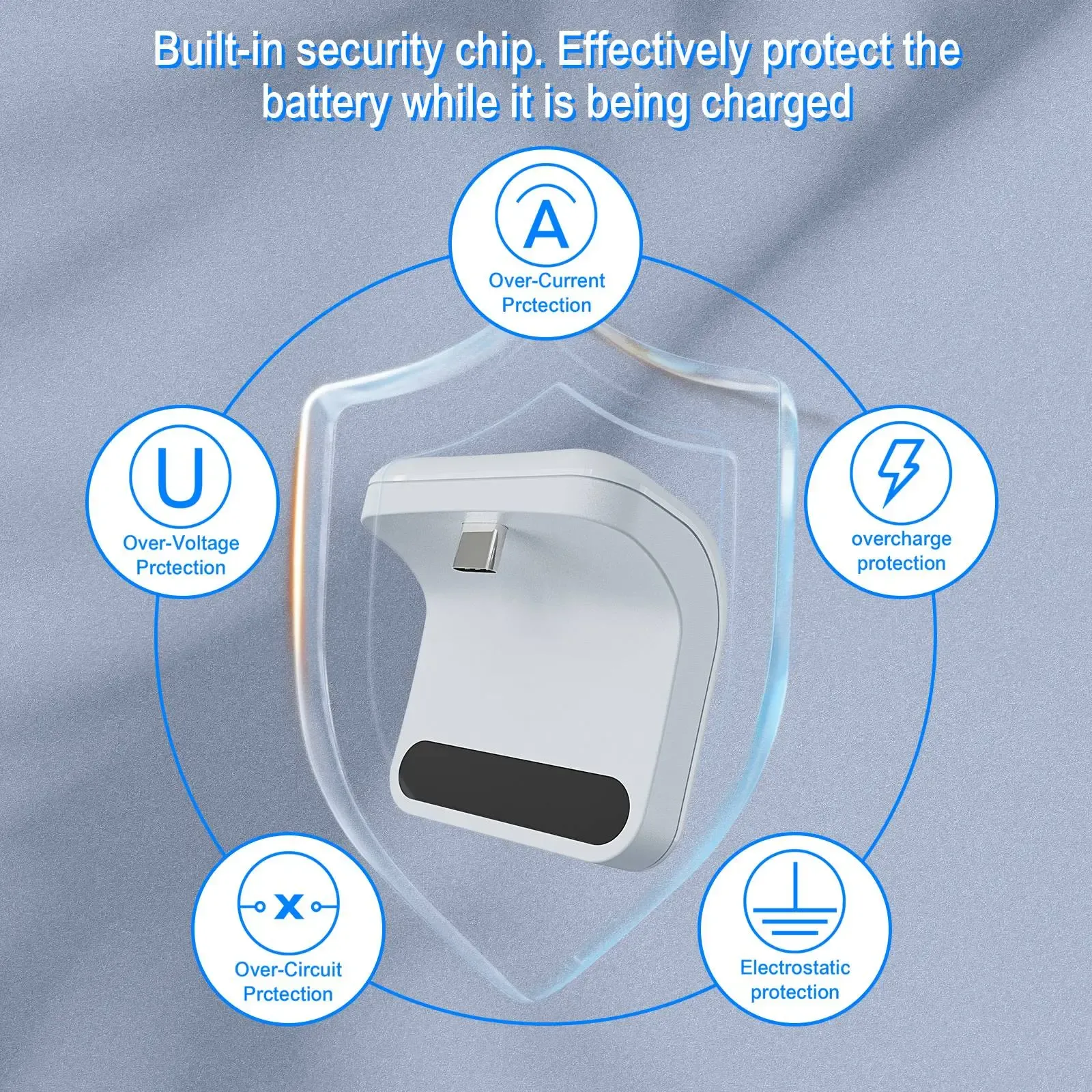 1800mAh Controller Rechargeable Battery for PS5, Game Controller Charger with Durable Back Clip Design, Essential Charging Accessory, Console Accessories