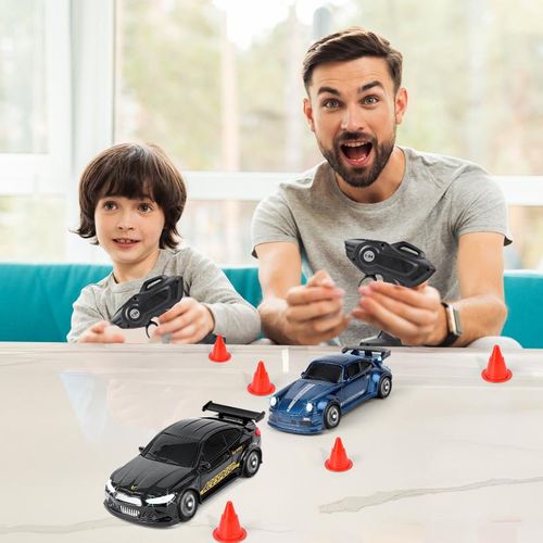 Mini RC Drift Car - 4WD Full-Proportional Control with Steering Servo, LED Lights USB Rechargeable, Ideal Gift for Kids Boys Birthday Christmas