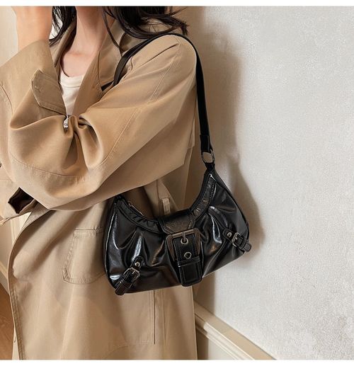 Women's Y2k Solid Color Shoulder Bag, 2025 New Style Fashionable Pu Leather Underarm Bag for Daily Used, Casual Trendy Versatile High-quality Daily Commuting Bag