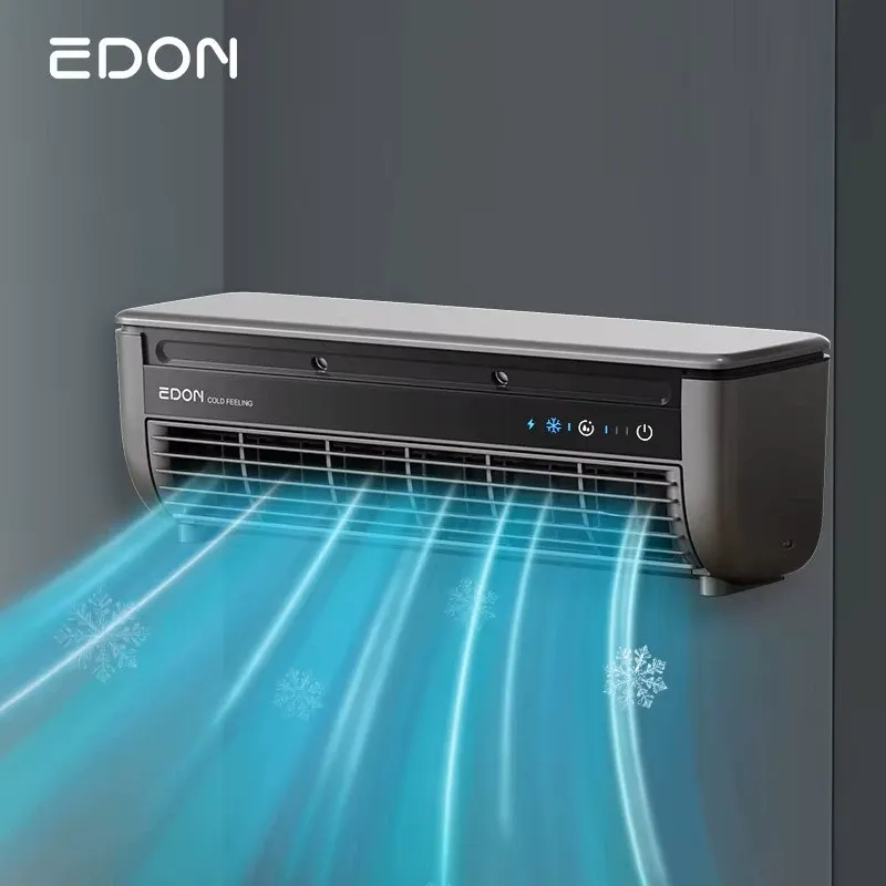 2025 New Edon Kitchen Air Cooler | Ice Superconductor Cooling Fan | Mist Humidifier | Portable Air Conditioner for Home Kitchen Black