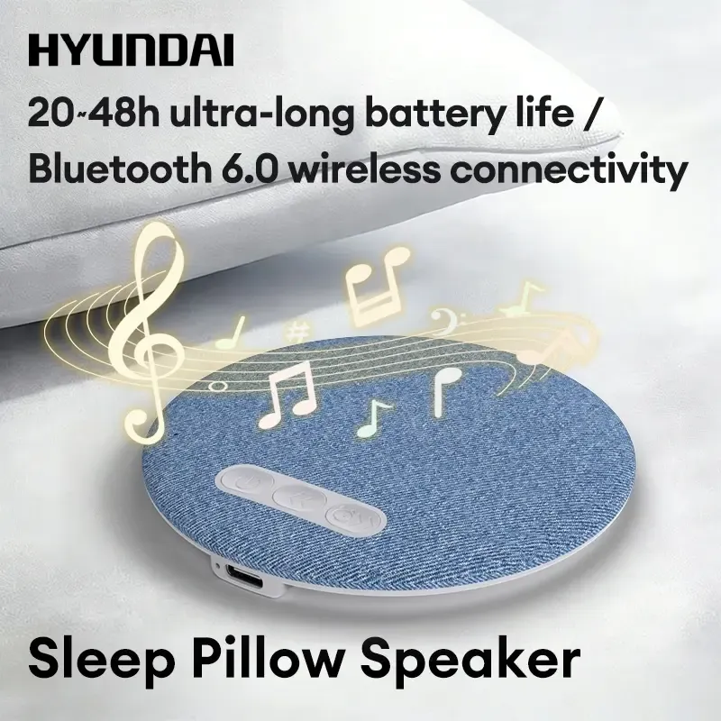 S1 Ultra-Thin Bluetooth Pillow Speaker with Bluetooth 6.0, 3D White Noise, Soft Immersive Sound Field, Air Conduction Audio Design, Pillow Speaker for Bedtime Music & Audiobooks, Headphone-Free Sleep Sound, Compatible with Android & iOS Connection