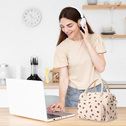 Lunch Bag Tote Bag Lunch Organizer Lunch Holder Insulated Lunch Cooler Bag 11L for Picnic Office for Women and Men
