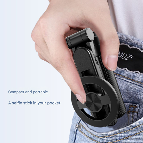 New Mini Magnetic Selfie Stick | Magsafe Bluetooth Self-Timer | Portable Telescopic Phone Tripod | Foldable 4-Leg Stand for Travel