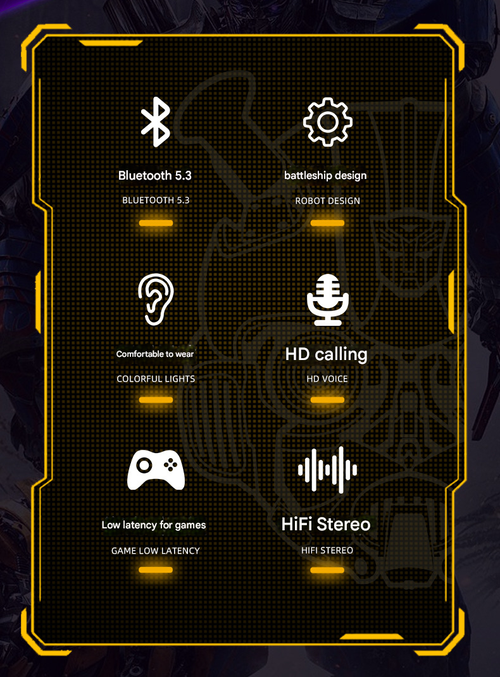Fashion Wireless BT Headset, TF-T01 BT5.3 Gaming Low Latency Headset, TWS Hifi Stereo Sound Quality Headset With Microphone For Game Travel Sports