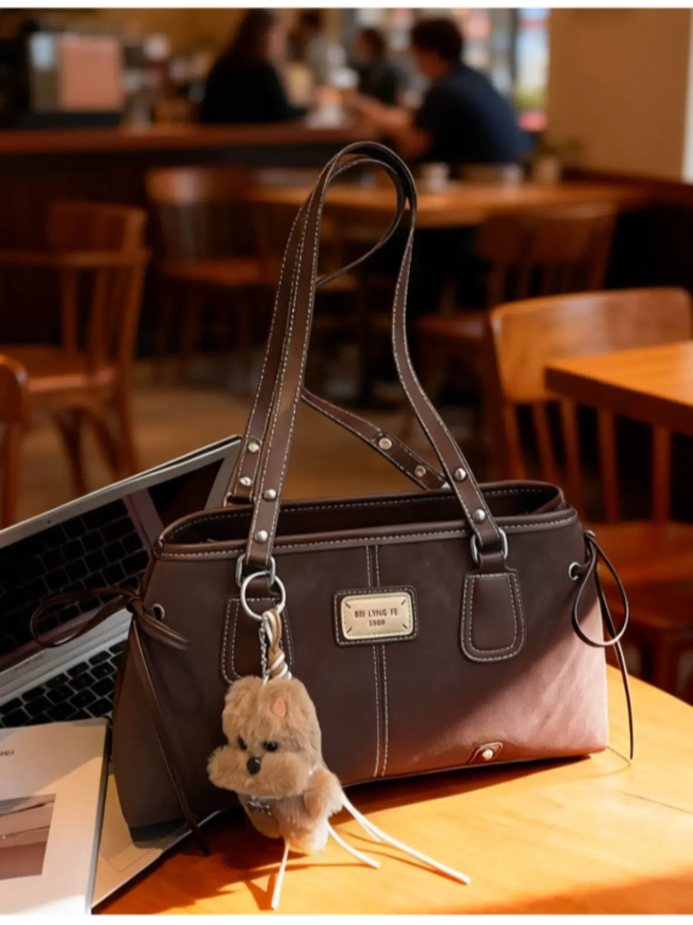 High-Value Fashion Large Capacity Shoulder Bag, Korean Trendy Unique Versatile Women's Bag, Fall Winter Commuter Underarm Bag, Pu Tote Satchel