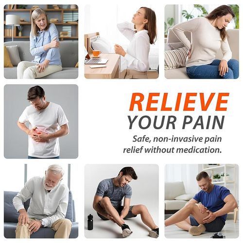 Muscle Massage Unit, 10 Modes Dual Channel, 30 Intensity Levels, Compact Rechargeable Body Massager with 4 Pads